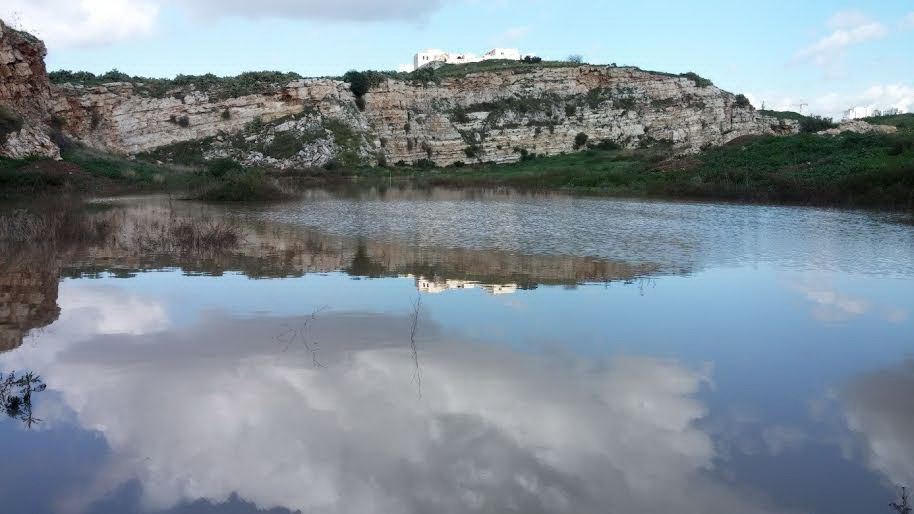 העבודות להקמת הפארק בראש העין. צילום קרן המחצבות