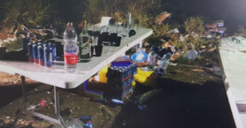 מסיבת סמים ואלכוהול ביער קולה צילום דוברות המשטרה