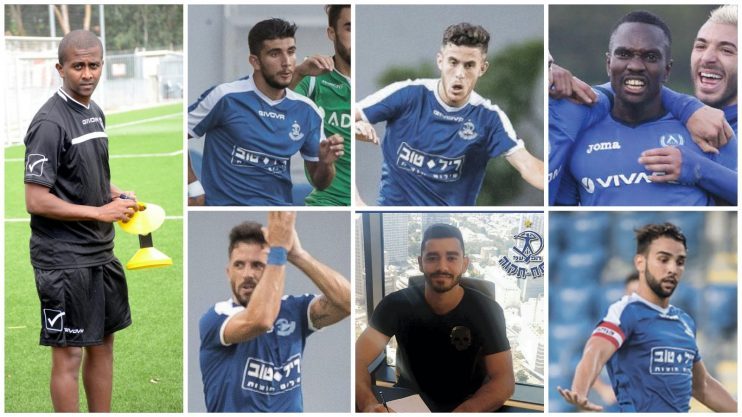 מימין למעלה: אמאדו סוקונה, שי מושל, נתי בנימין, מסאי דגו. למטה: רם לוי, דודי אלון, מור שקד. צילומים: האתר הרשמי של לבסקי סופיה, ספי מגריזו, זאב שטרן, הפועל פתח תקוה