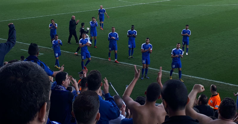 שחקני הפועל בסיום התיקו מול לוד