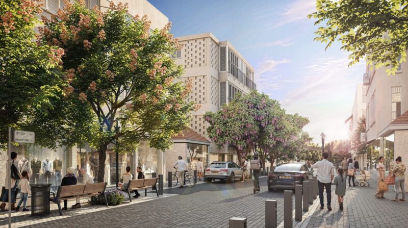 הדמיית רחוב חובבי ציון, באדיבות עיריית פתח תקווה
